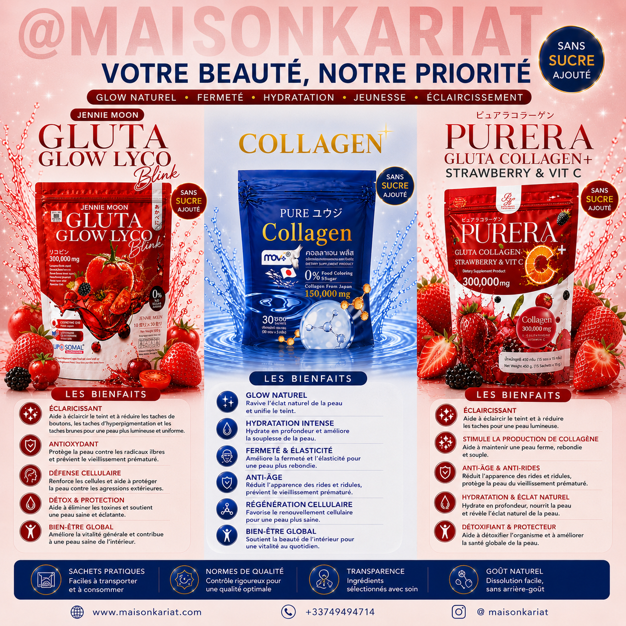 Gluta Glow ou Purera Peau Parfait