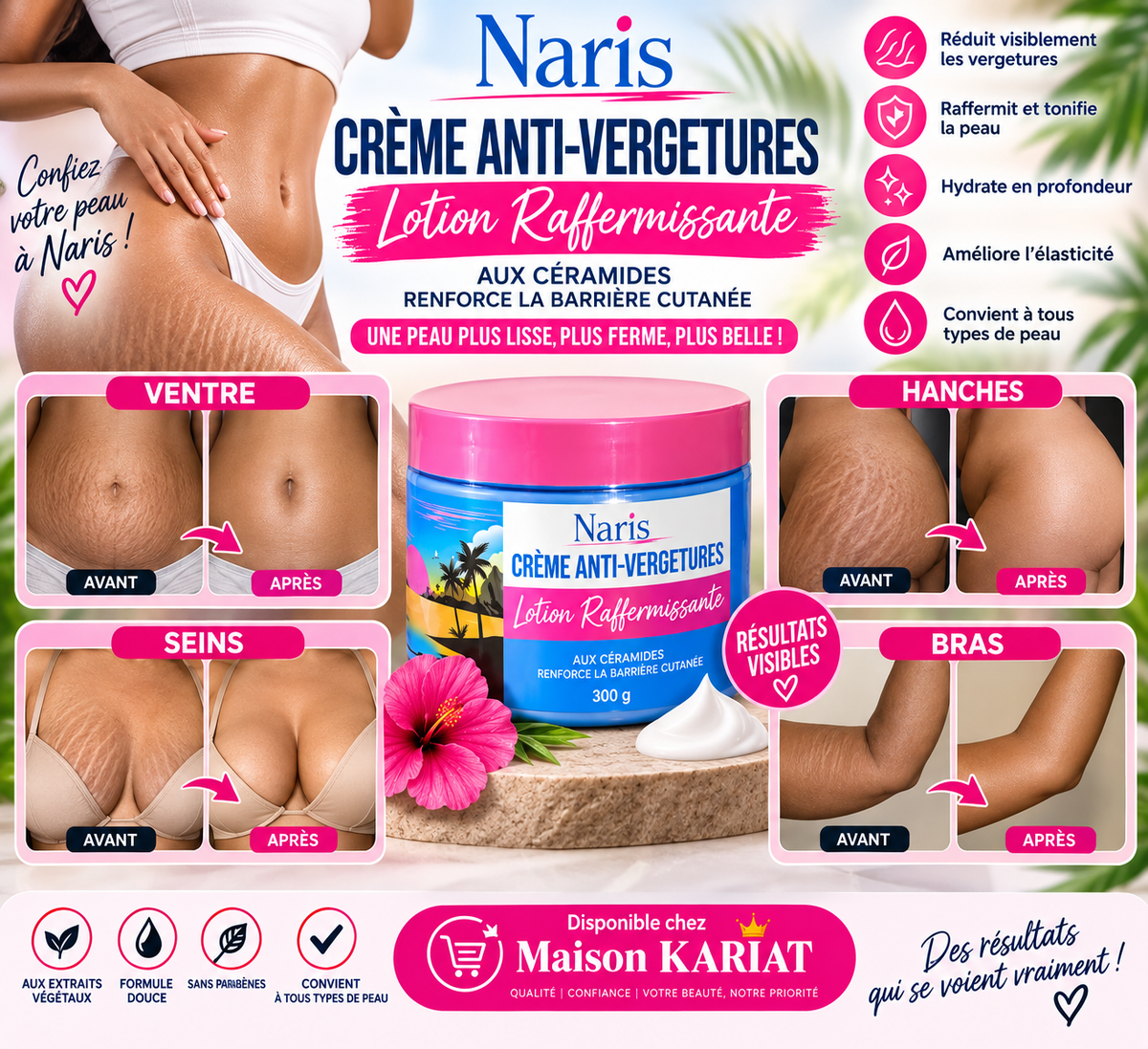 Crème anti vergetures