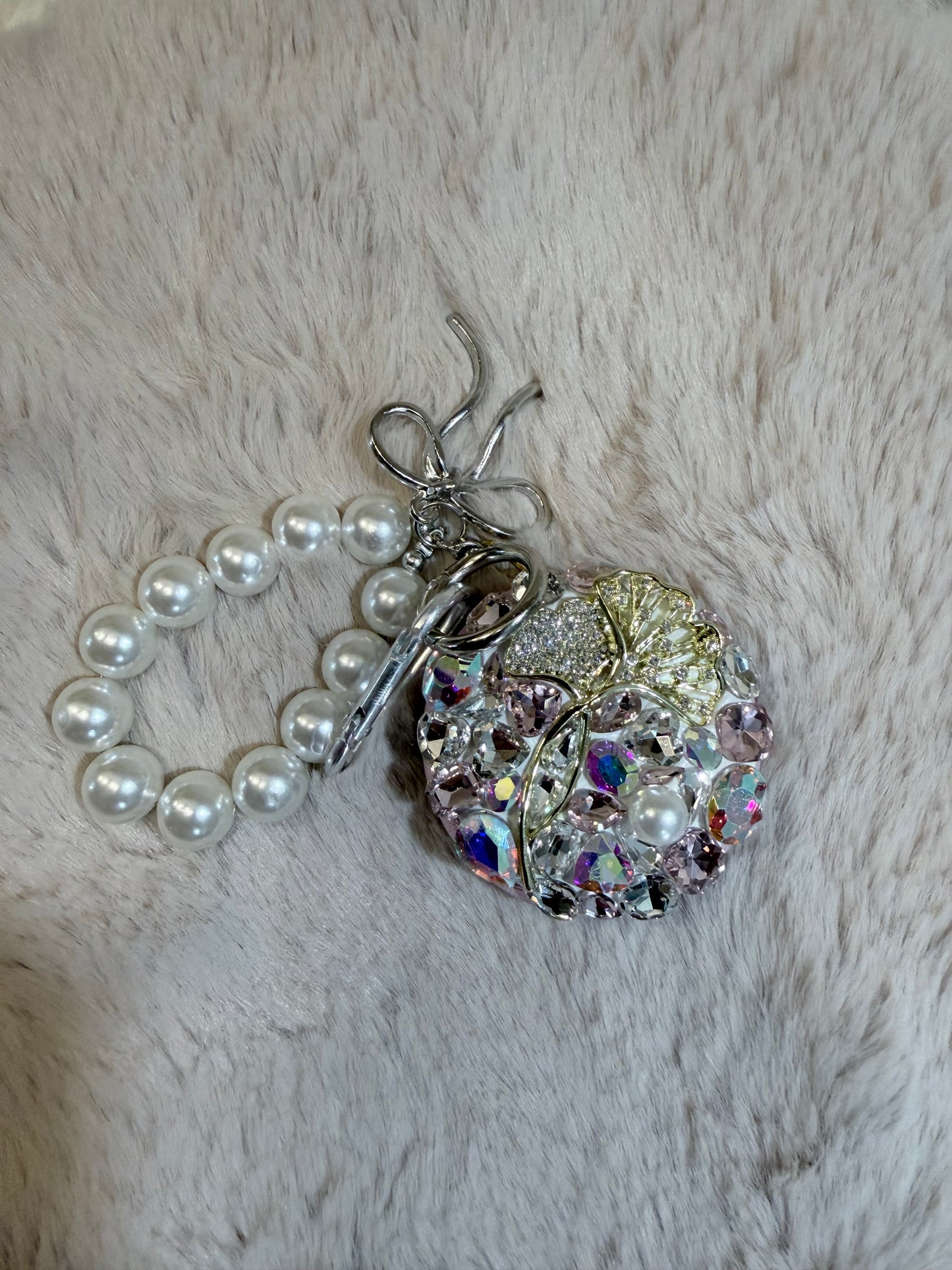 Miroir strass - porte clé
