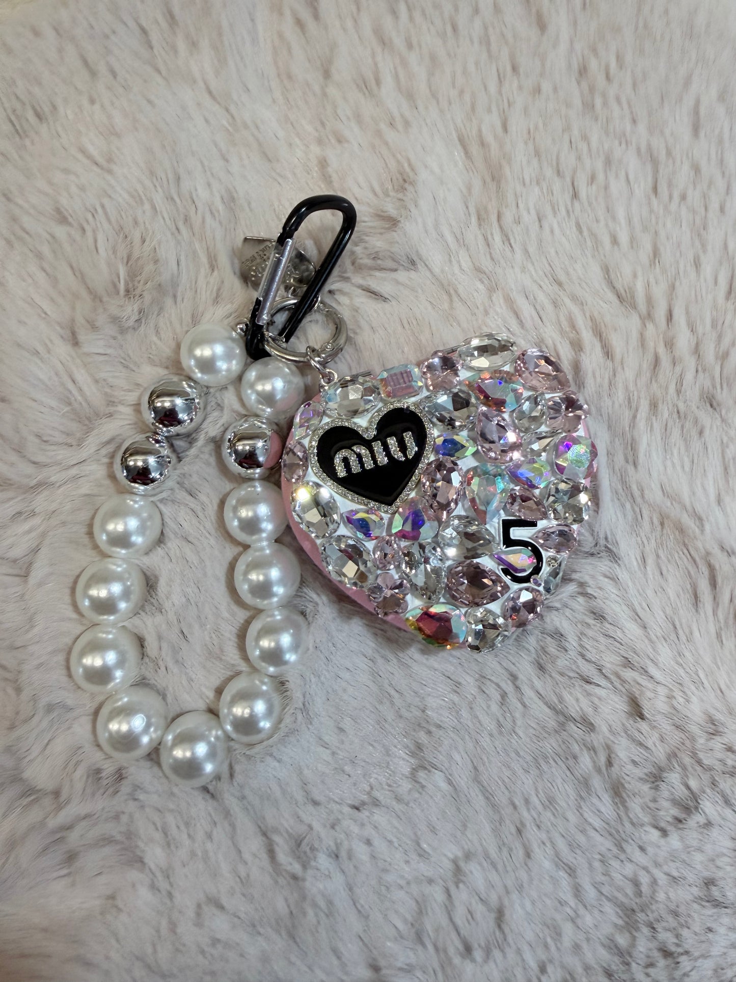 Miroir strass - porte clé