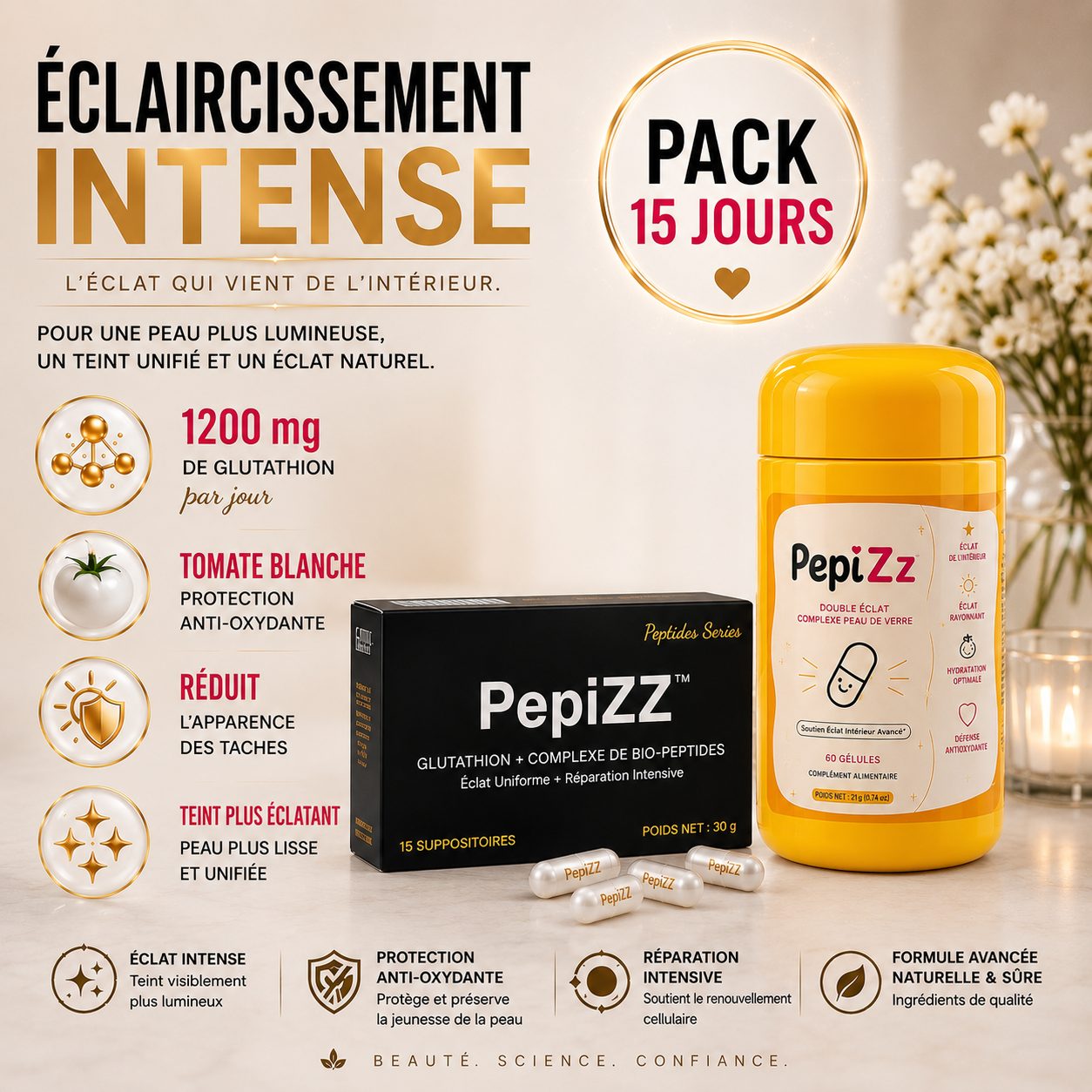 PepizZ™ – Glow, Élasticité & Vitalité de la Peau