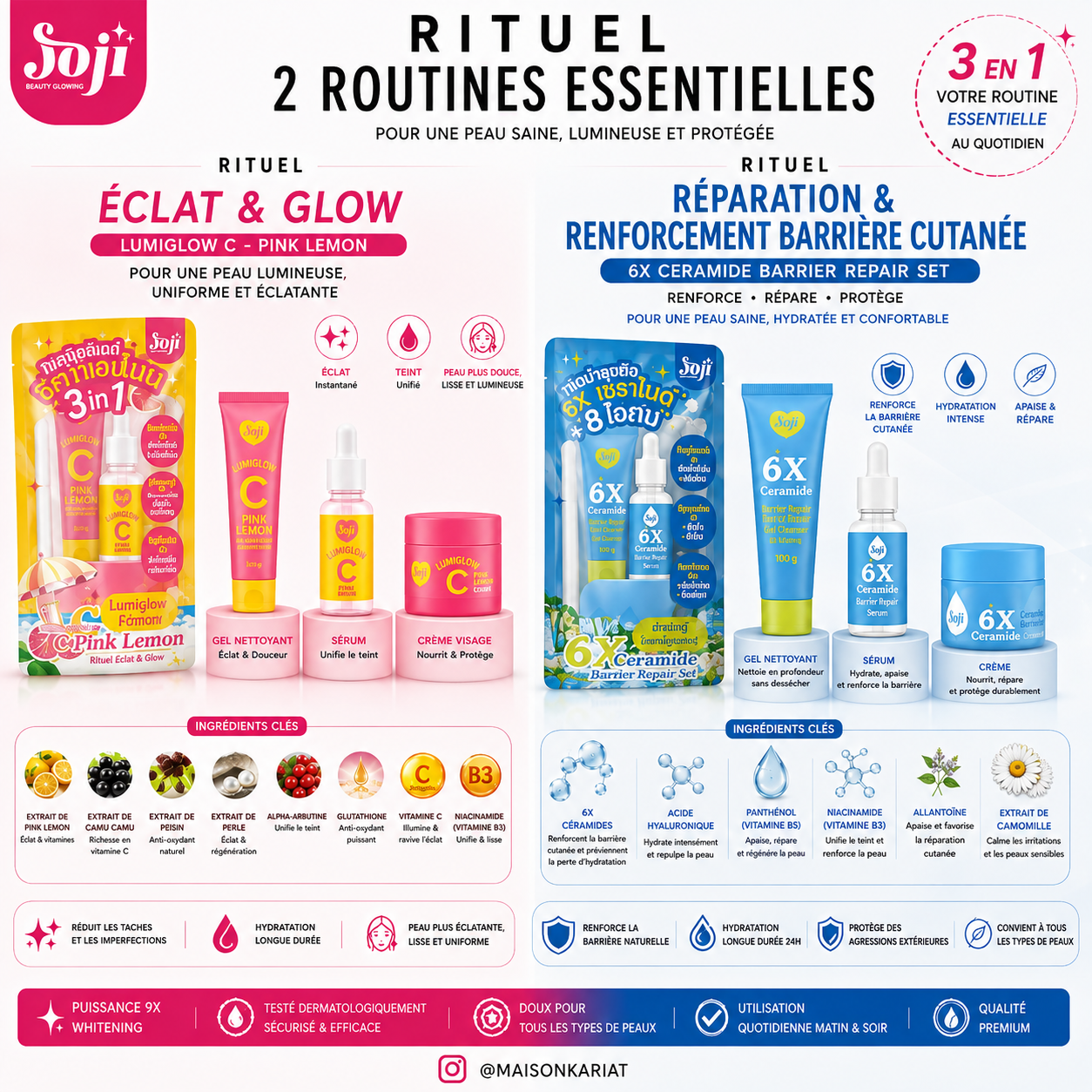 Rituel glow et reparation barrière cutané