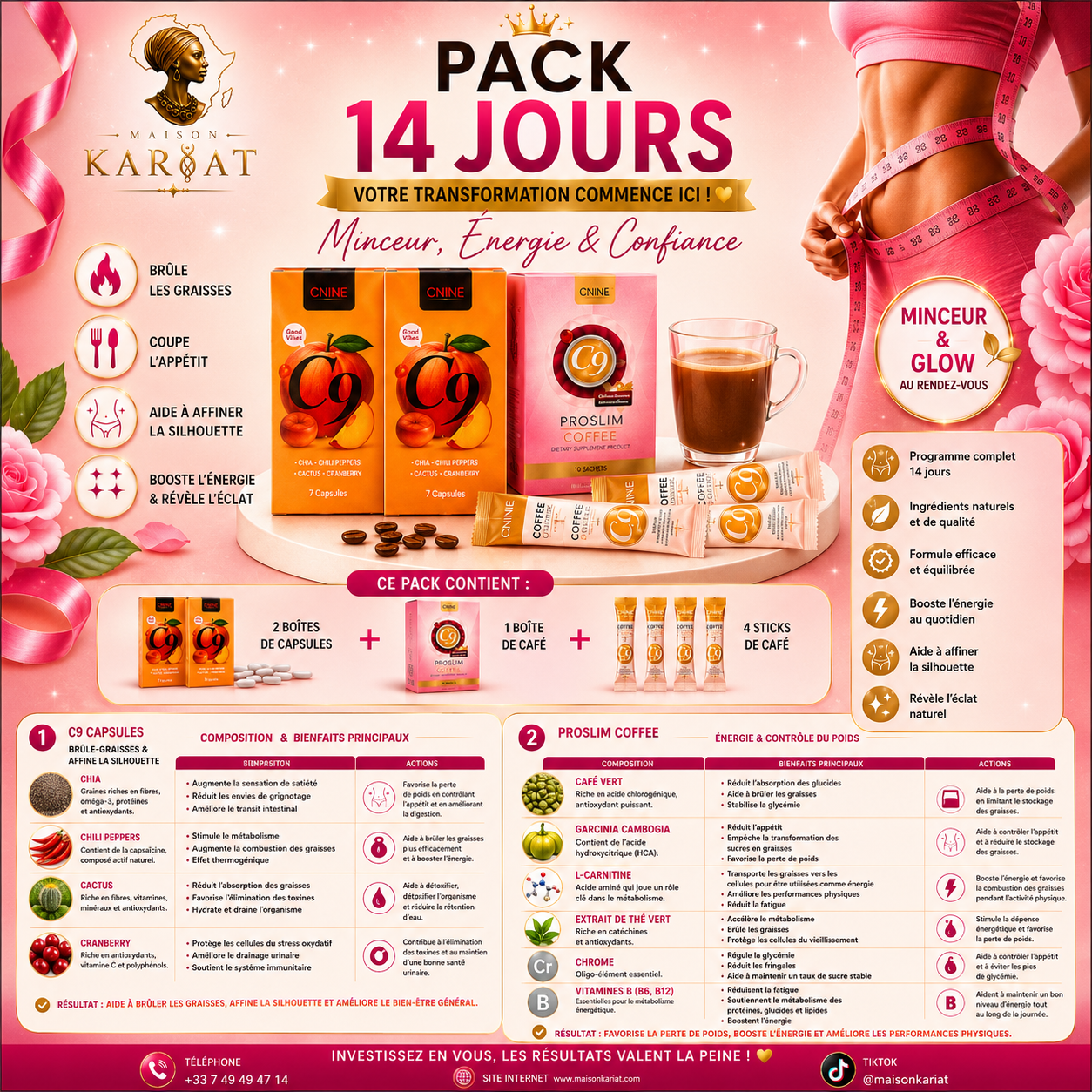 Pack Minceur C9 - 14 Jours – Capsules & Café Proslim