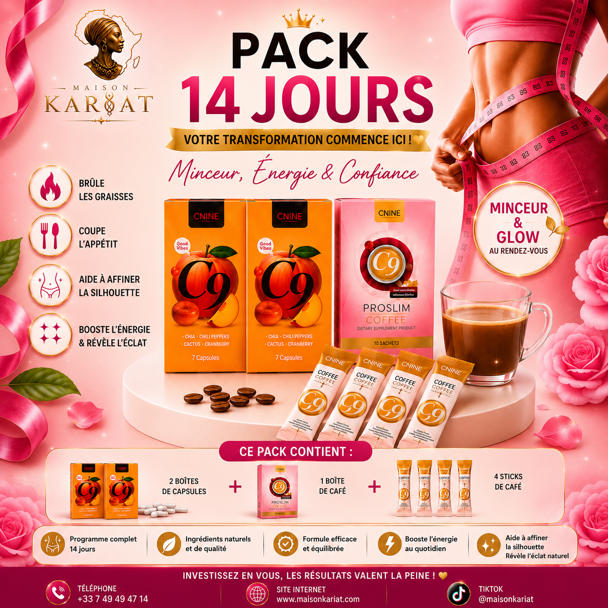 Pack Minceur C9 - 14 Jours – Capsules & Café Proslim